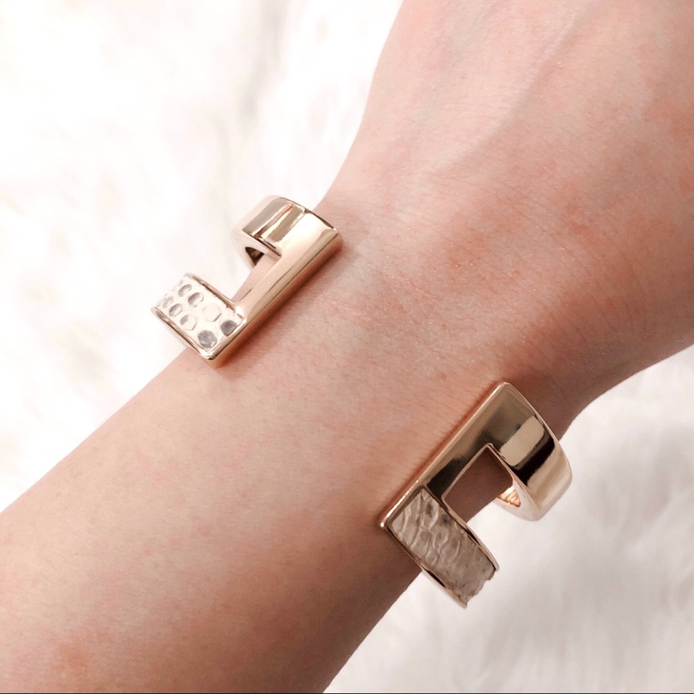 Gold and Python Cuff Bracelet - Picture 3 of 3